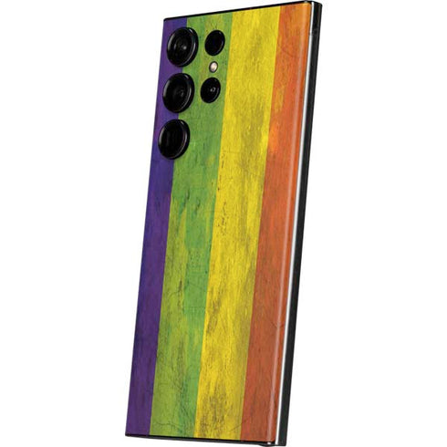 Distressed Rainbow Flag Galaxy Skins